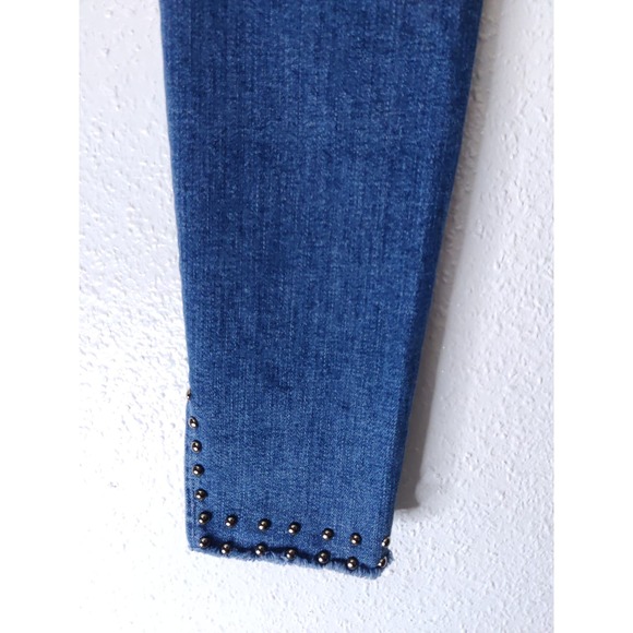 3/$20 Frame Denim Hazel Wool Blue Le High Skinny Studded Ankle Jeans 25 - Picture 7 of 8